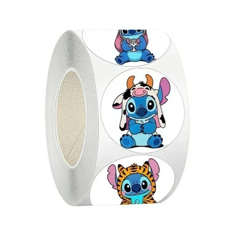 500 adesivi Disney Kawaii Stitch fai da te (12 disegni, circa 2,5 cm) adesivi decorativi per caramelle per feste con etichette sigillo anime