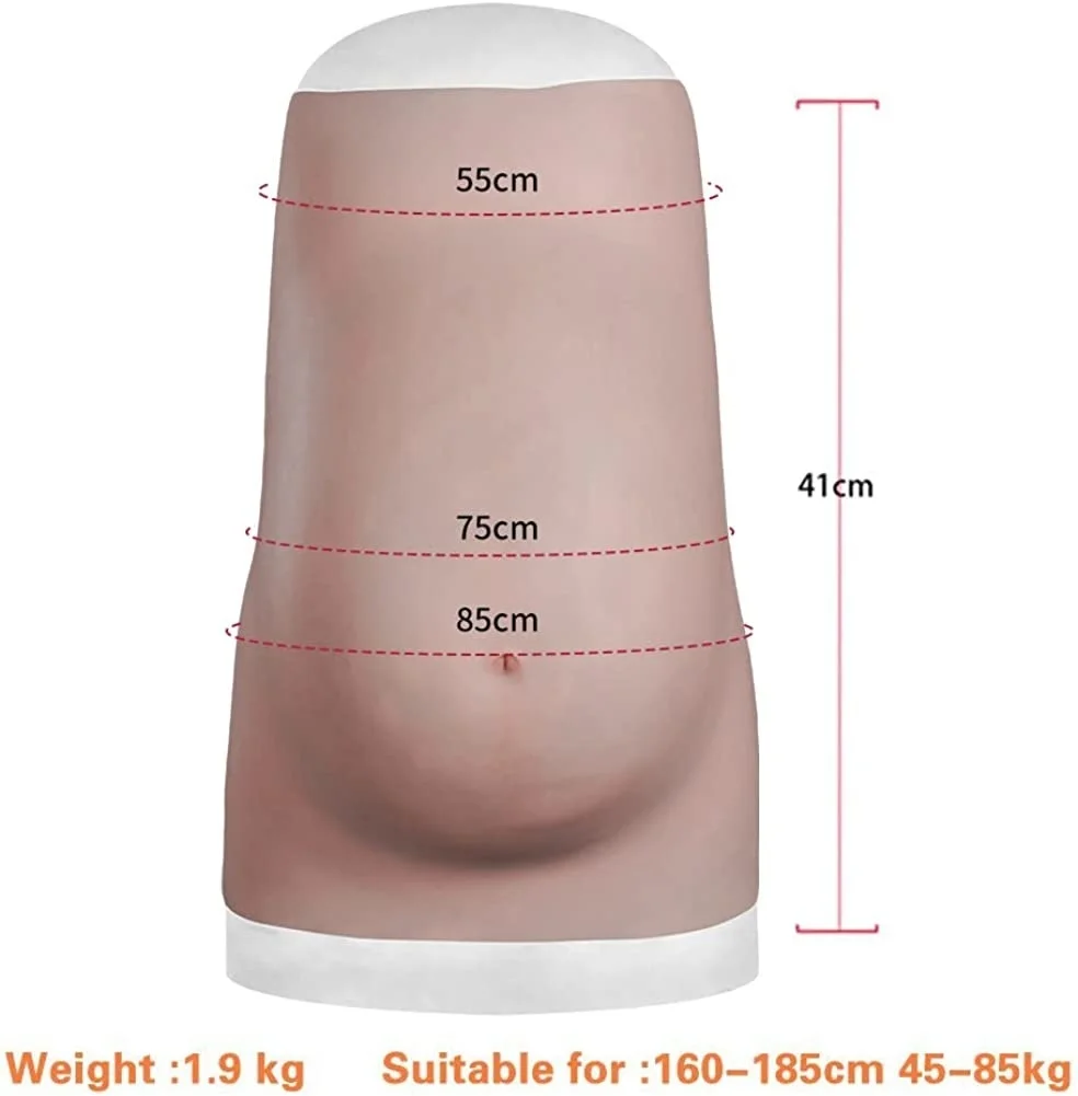 No Mudline Pregnant Belly False Pregnant Gut Silicone Belly Cosplay Crossdresser Actors 2-3kg Fake Pregnancy Pansa Femme Props