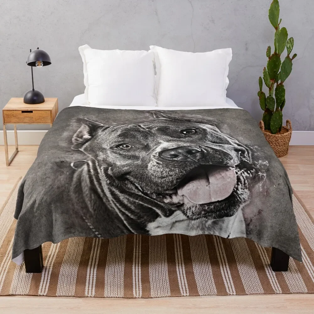 American Staffordshire Terrier - Amstaff Throw Blanket Shaggy Blanket Soft Blanket