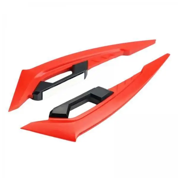 3x2 Pieces Motorcycle Side Winglets Maintenance Stylish Modification Accessory red