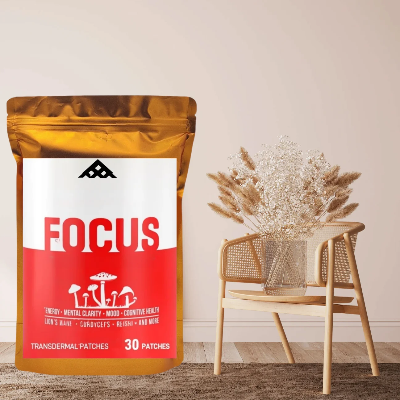 30 Patches Mushroom Complex Transdermal Patches For Memory, Energy, Immune Support, Lions Mane, Cordyceps, Reishi Chaga,maitake