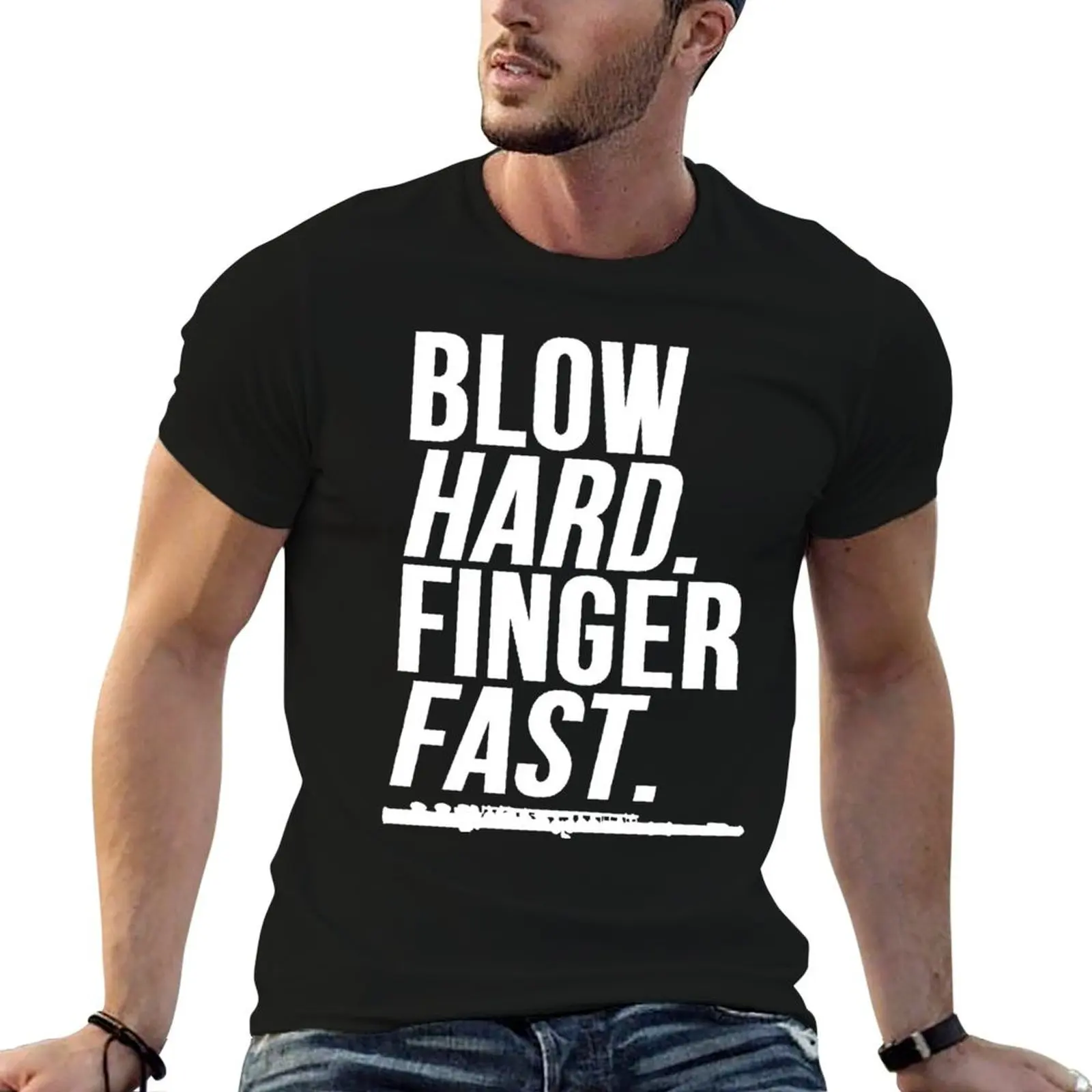 Shirt brand Finger t cotton t Flute cotton luxury Blow Band man Hard shirt men 100% shirt Faster T-Shirt