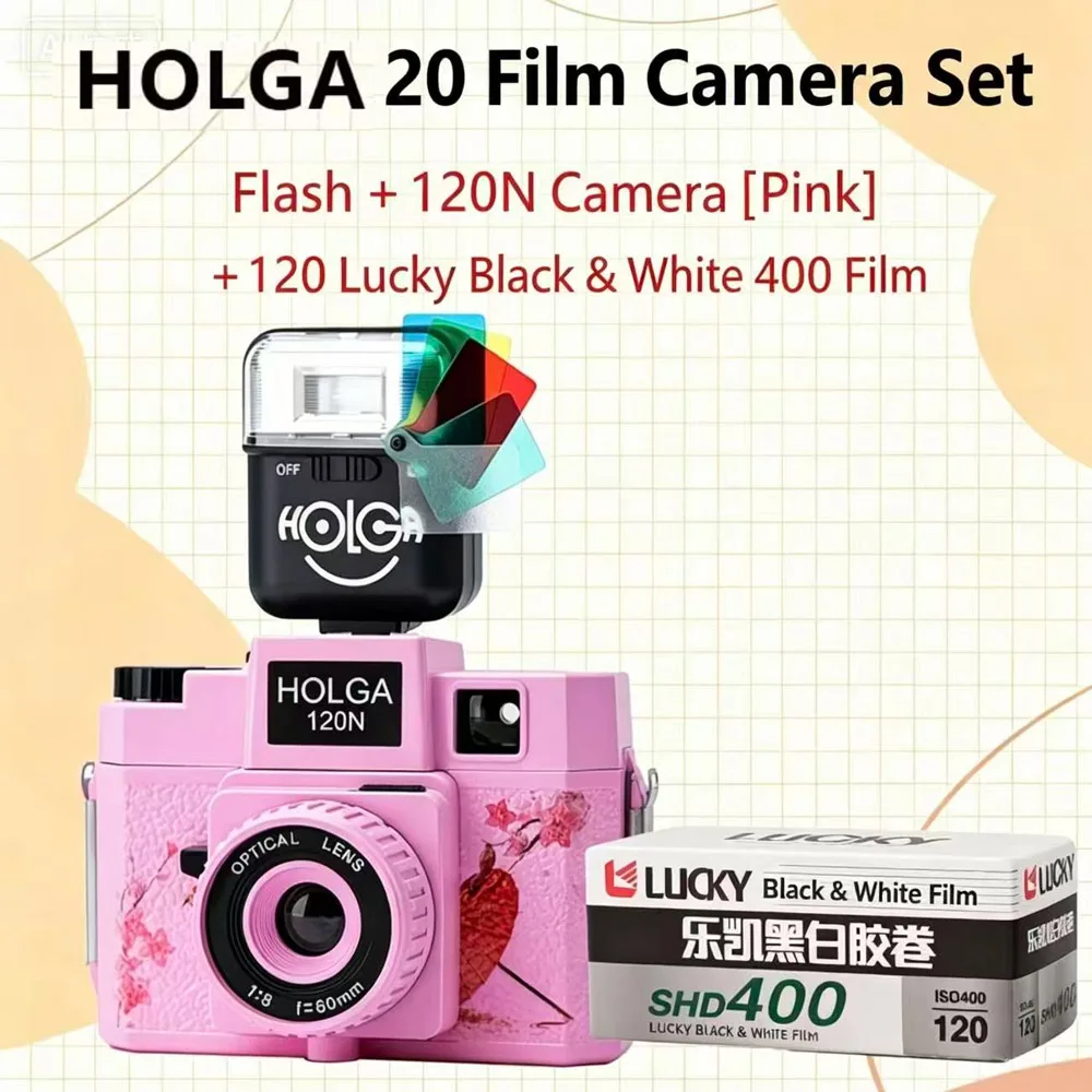 120N Medium Format Camera Classic Holga 120 Film Camera Colorful Profesional Lomography Lomo For Kodak Fujifilm Pink Blue