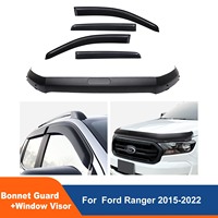 Bonnet Protector Tinted Guard +Window Visor For Ford Ranger T7 T8 2015-2022 PX MK2 MK3 Wildtrak XLT XLS XL Sport Sun Rain Guard