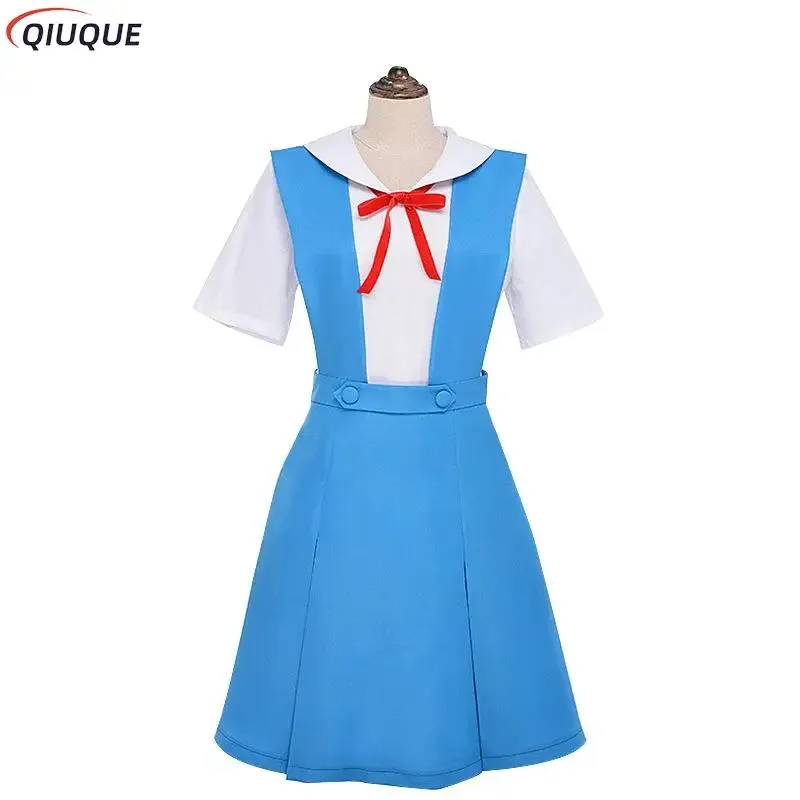 Anime EVA Asuka Langley Soryu Ayanami Rei Cosplay Costume Women Dress Outfit Gilrs School Uniforms