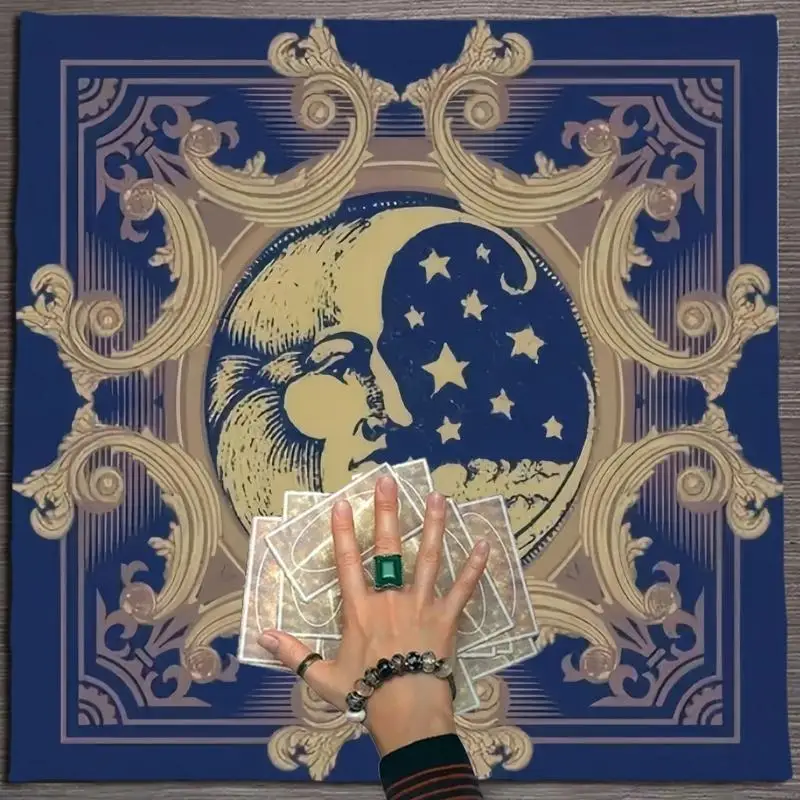 

31BE Square Table Cloth Tarot Altar Cloth Board Game Pad Astrological Pad Table Cover