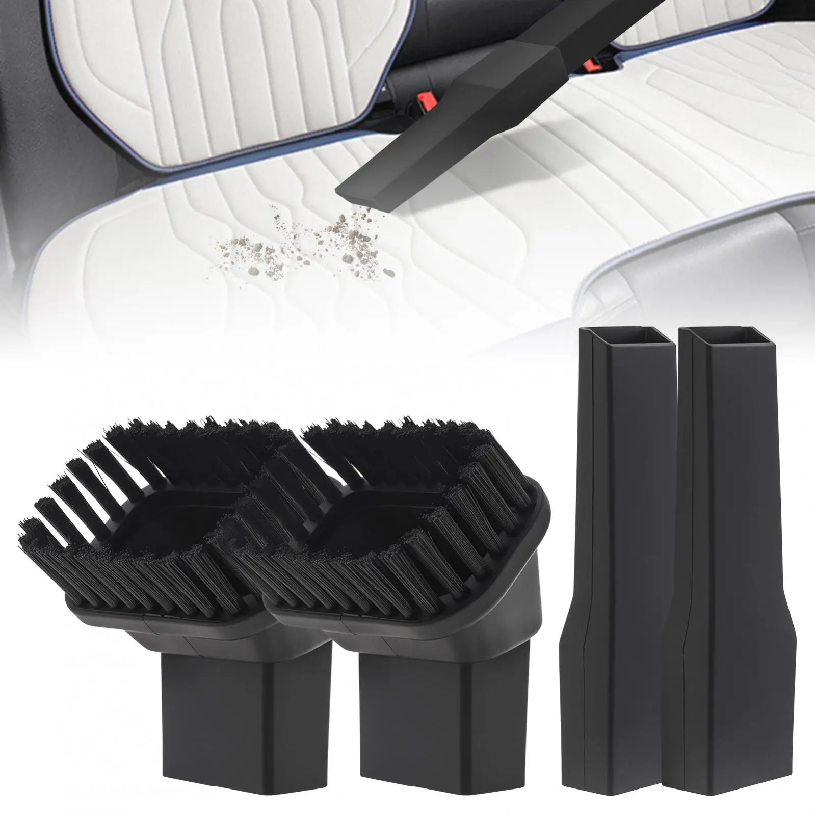 

4 pcs Flat Nozzle Suction Head Square Mouth Brush Fit for Midea ZL601R / ZL601A SC861 / SC861A Vacuum Cleaner Cleaning Set