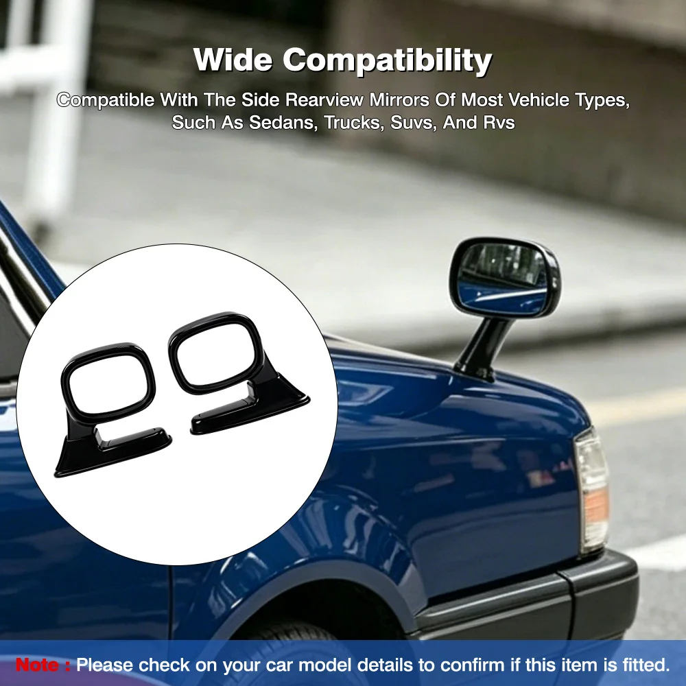 

Universal 2Pcs Car Hood Side Rear View Mirror Adjustable Wide Angle Blind Spot Auxiliary Mirrors For SUV Truck Left Right