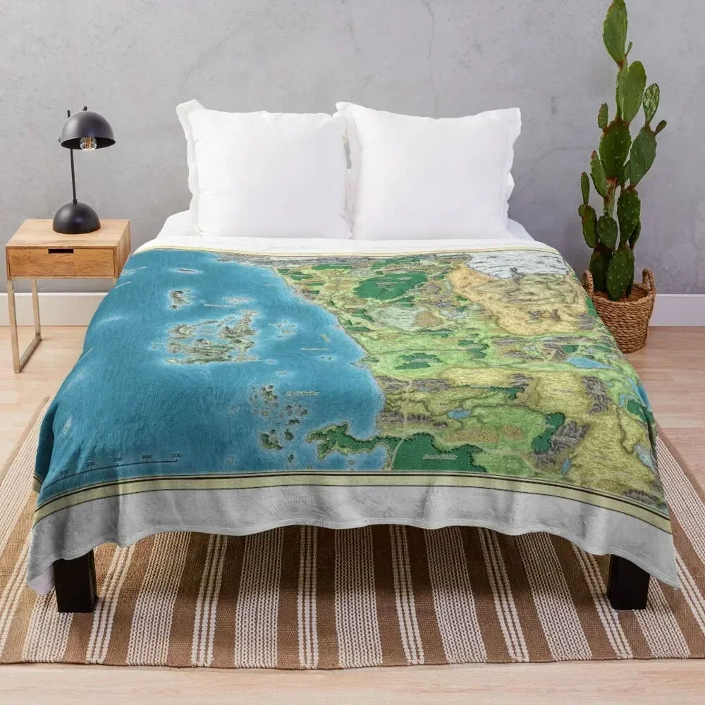

Faern map Throw Blanket Luxury Designer Thermals For Travel Thins Decoratives Blankets