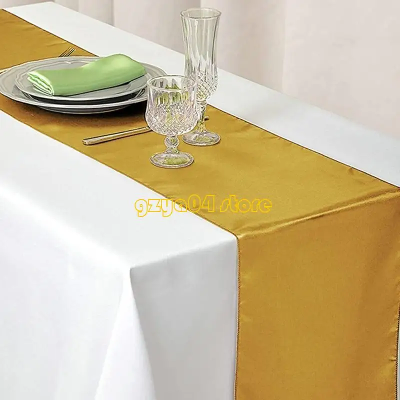 K3KD Solid Color Event Table Runners Satins Finish, 12x108inch voor bruiloften en formele bijeenkomsten