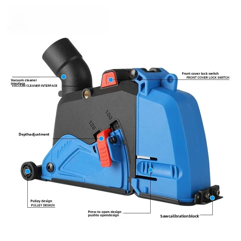 

Angle grinding dust cover, dust-free operation dust cover can be connected to vacuum cleaner dust-free corner,slotting collector