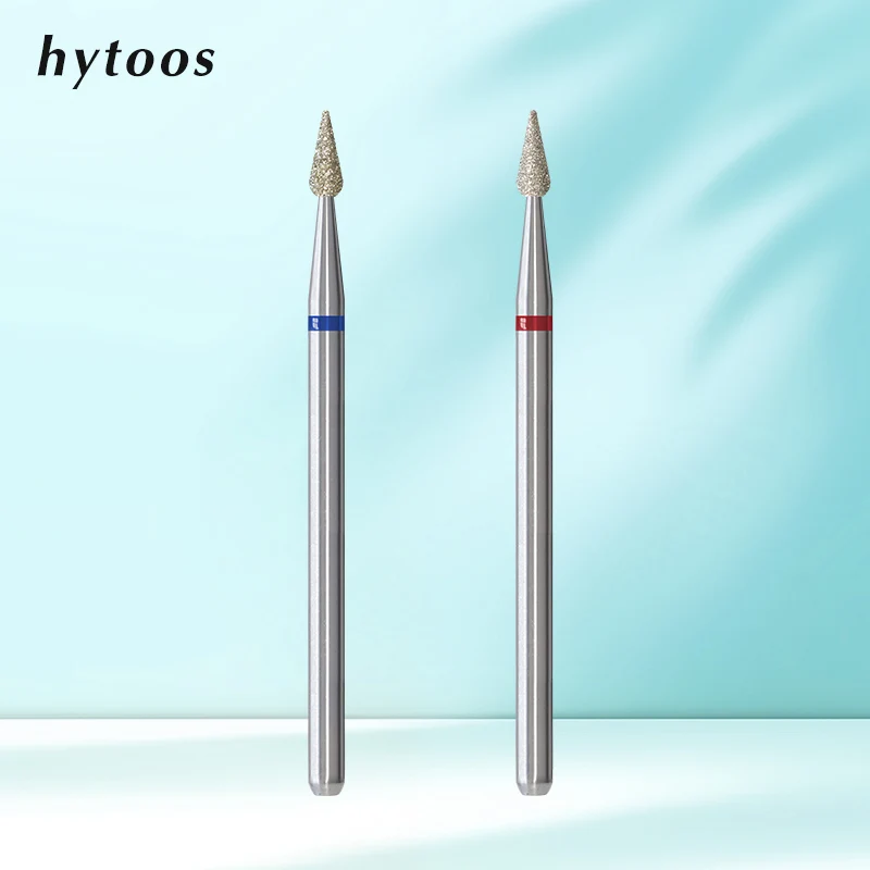 HYTOOS 2mm Mini Bud Diamond Nail Drill Bits Russian Cuticle Nail Bit Professional Safety Under Nail Dead Skin Cleaner Tools