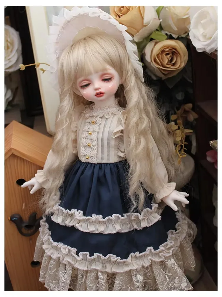 

1/4 BJD Doll Clothes Accessories Dress And Hat Set for 1/6 BJD Blyth Doll Compatible with 1/3 Scale Doll Clothes