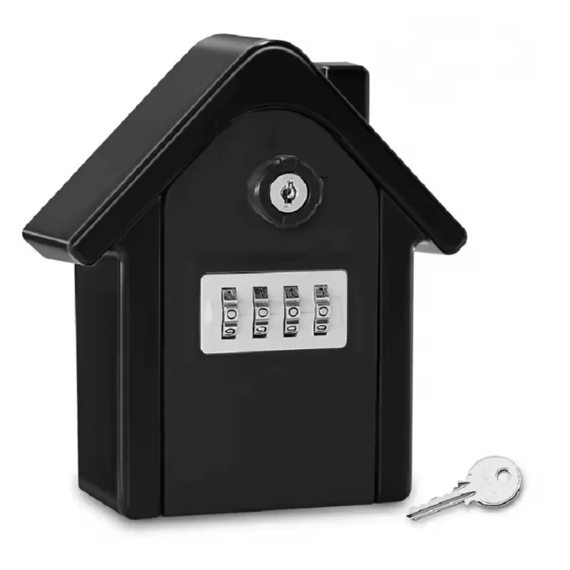 4-digit Combination Code Key Unlock Anti-theft Storage Box Wall-mounted Large Key Safe