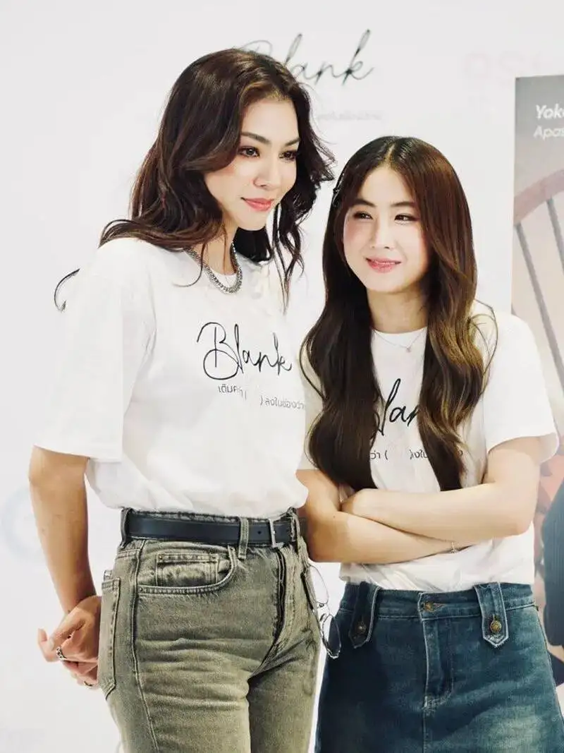 

Thailand Stars Drama BlankTheSeries fayeyoko faye yoko Costume casual loose student short-sleeved t-shirt Gift