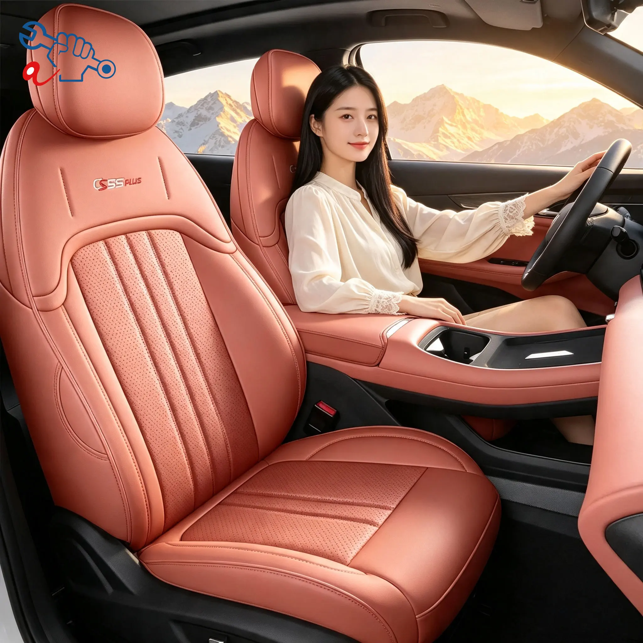Left-Drive Car Seat Cover For Changan CS55 PLUS 2026 Custom Fit Seat Cover Full Surrounded Seat Protection Cushion Auto Interior