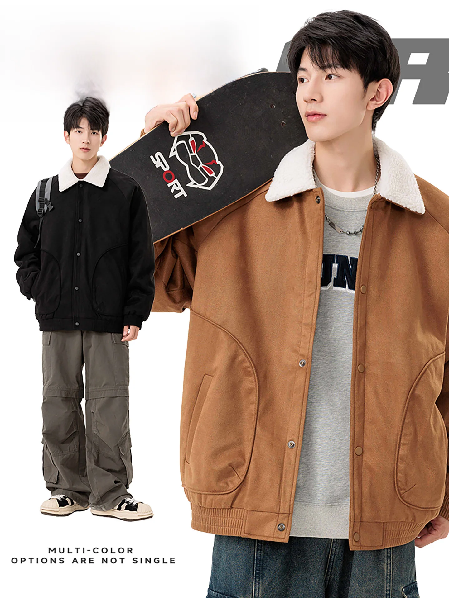 

Мужская утепленная куртка Nainilu на флисовой подкладке с воротником-стойкой, ветрозащитная, повседневная, хлопковая, рабочая, с длинными рукавами, на молнии