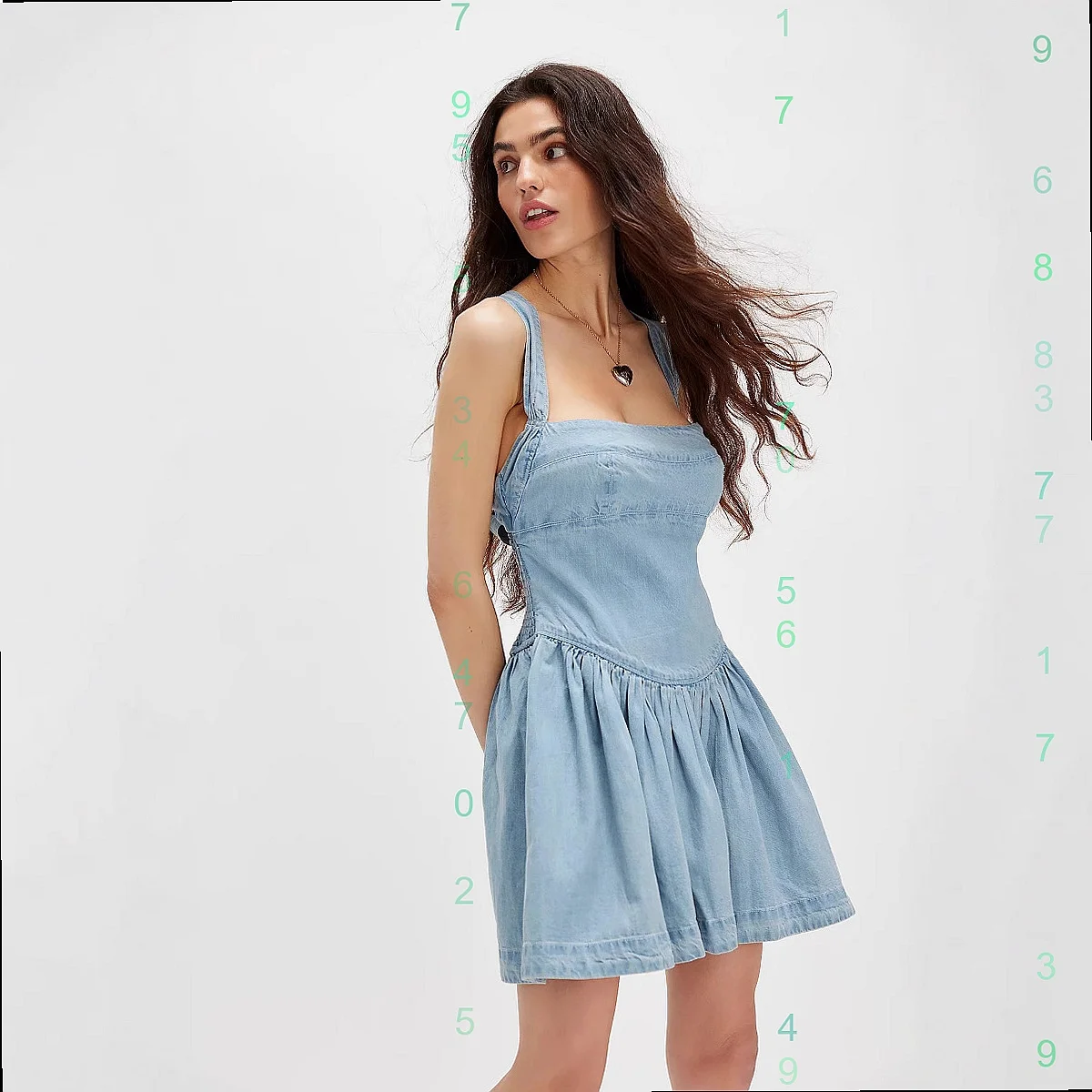 Sexy Backless Denim Dress for Women Summer High Waist Bodycon Midi Dresses Spring