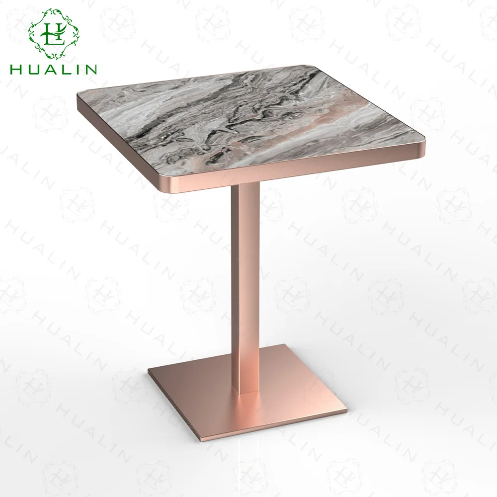 Villa-level hotel anti-scalding thickened rock slab rectangular special dining table light luxury natural luxury stone minimalis
