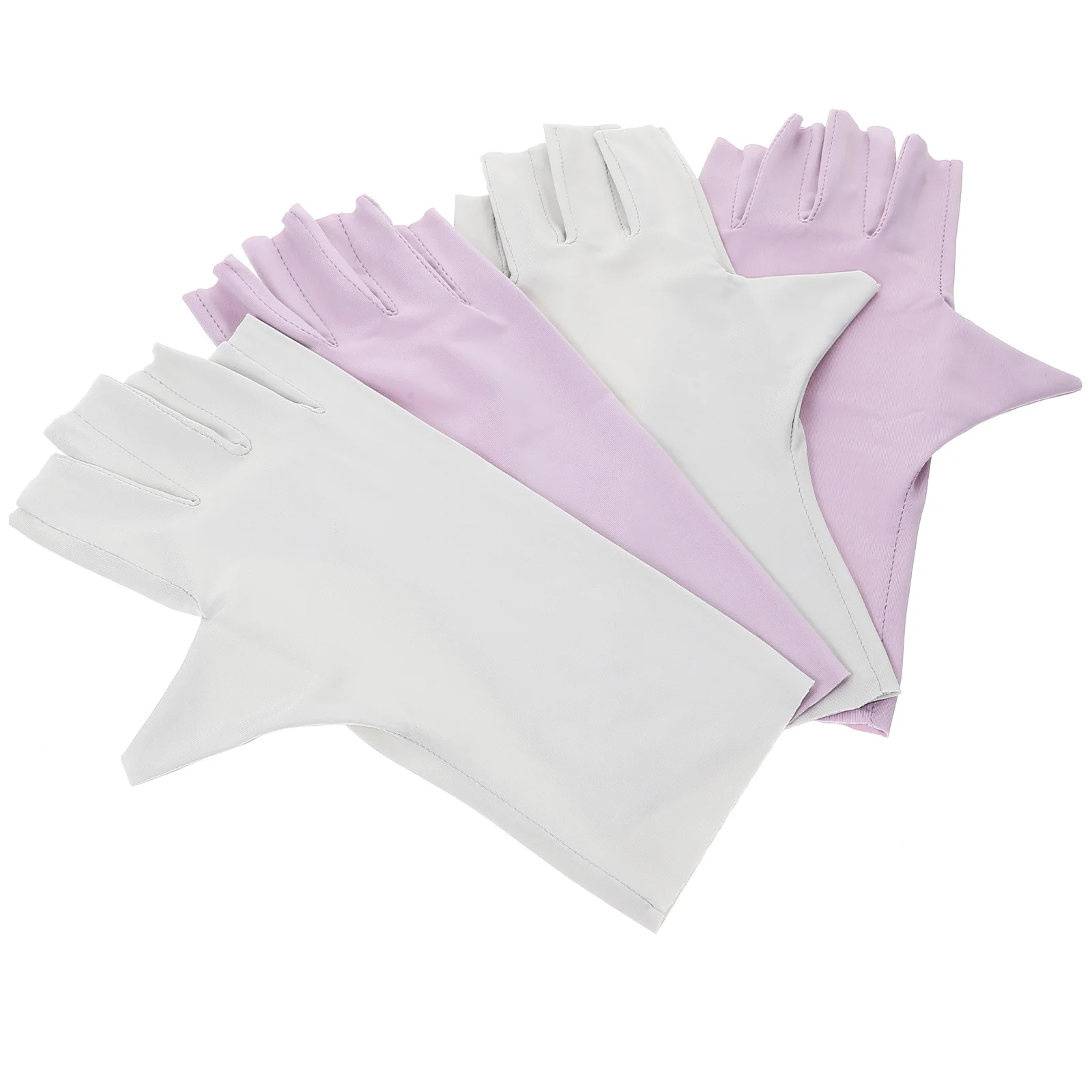 

2pcs Sun Protection Uv Blocking Manicure Gloves For Gel Nail Art Fingerless Protective Gloves Nail Art Supplies