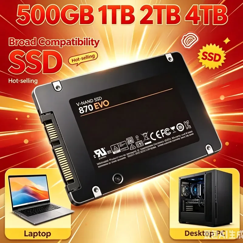 Original 500GB SATA3 25 Inch Internal SSD High Speed Solid State Disk 870-EVO for Desktop Microcomputer Laptop Pro Use