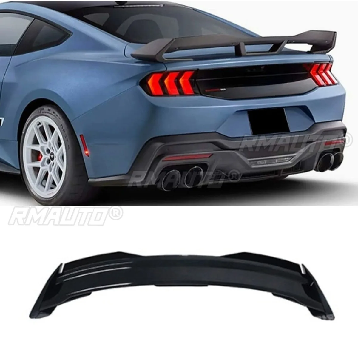 

Задний спойлер багажника автомобиля, модификация крыла для Ford Mustang 2024 + GT, стиль, задний спойлер багажника, крыло, автомобильные аксессуары