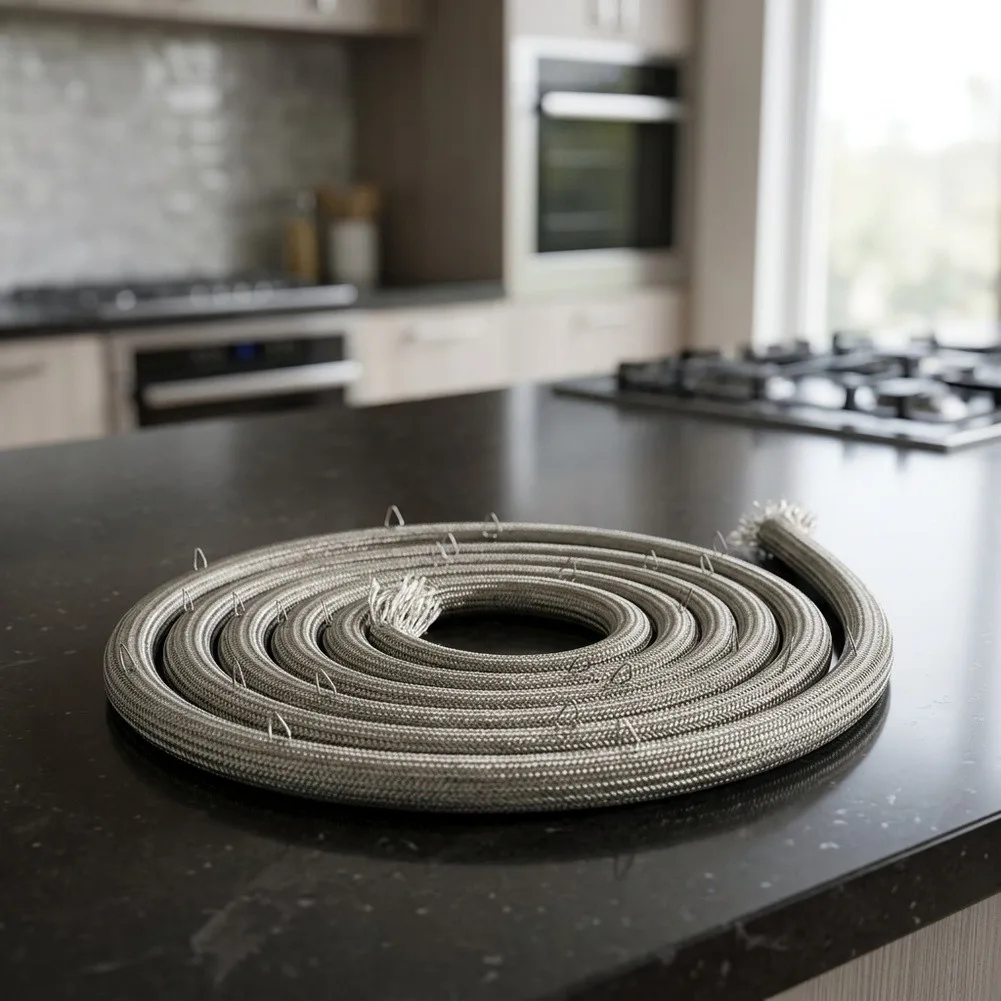 WB04T10050 Oven Door Gasket With 25 Clips High Temperature Resistant Seal Strip For GE Ranges JSP42CK5CC JTP30WM1WW Replacement