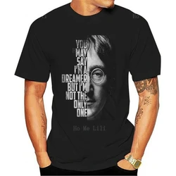 John Lennon Imagine Song Lyric Art Men's   Women's Tee Oversized T Shirt