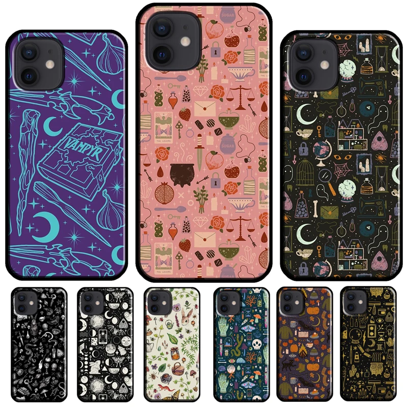 Witch Lunar Magic Soft TPU Cover For iPhone 16 15 XR X XS 11 14 12 13 Pro Max 12 Mini Plus Phone Case