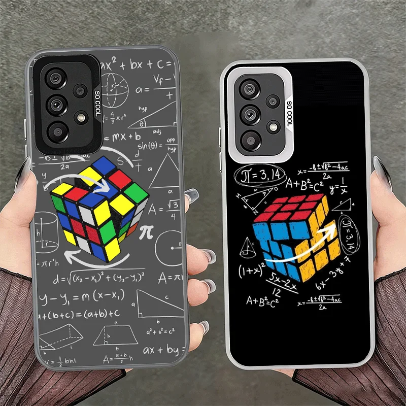 Rubik Cube Formula Spoofs Math Soft Phone Case for Samsung A17 A16 A15 A14 A13 A57 A56 A55 A54 A53 A37 A36 A35 A34 A33 A26 A25 A