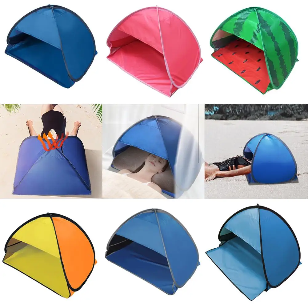 Outdoor Automatic Quick-opening Lazy Tent Beach Shade And Portable Beach Foldable Tanning Seaside Outdoor N2j3