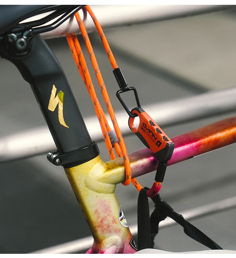 ULAC Fahrradschloss Nuvo Lock mit Dreistelliger Zahlencode-Kombination, Multifunktionales Diebstahlsicherungs-Kabelschloss aus UHMWPE-Geflechtmaterial – Detail 11