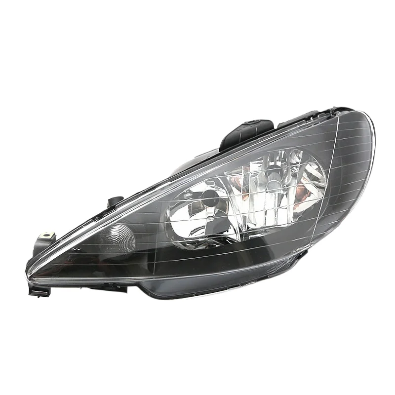 For Peugeot 206 T11 06-13 crystal (lens) black headlamp headlamp