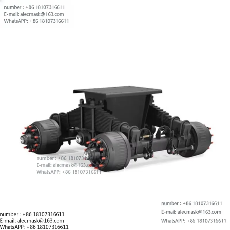 

New steel semi-trailer 32T axle bogie suspension trailer