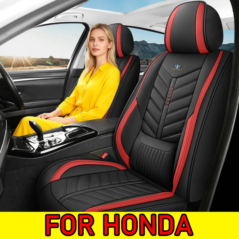 

FOR HONDA Car seat cover waterproof wear-resistant PU leather waist soft and comfortable full wrap 5 seat cover