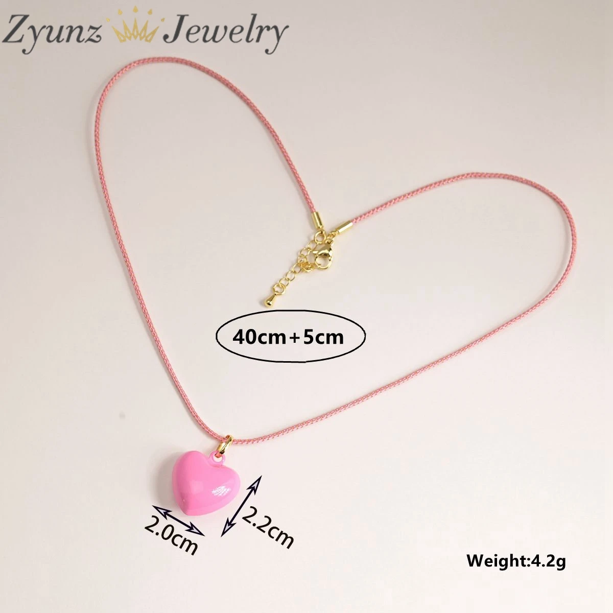5Pcs, Popular Enamel Multi Colored Puffy Bubble Love Heart Charm Pendants Braided Cord Necklaces Jewelry Gift