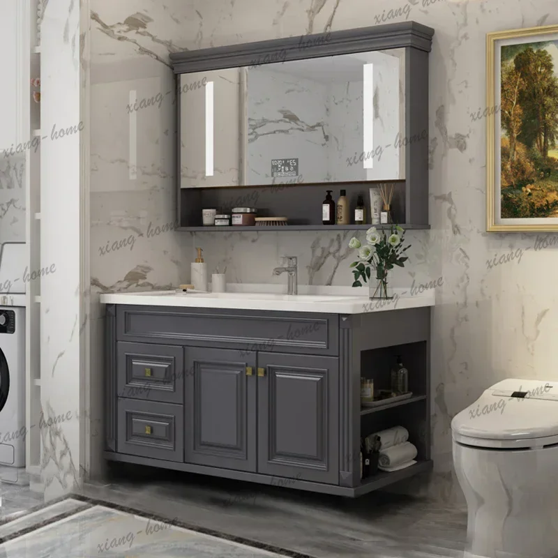 Perfume Mirror Bathroom Cabinet Organizer Storage Toilet Drawers Paper Skincare Cupboard