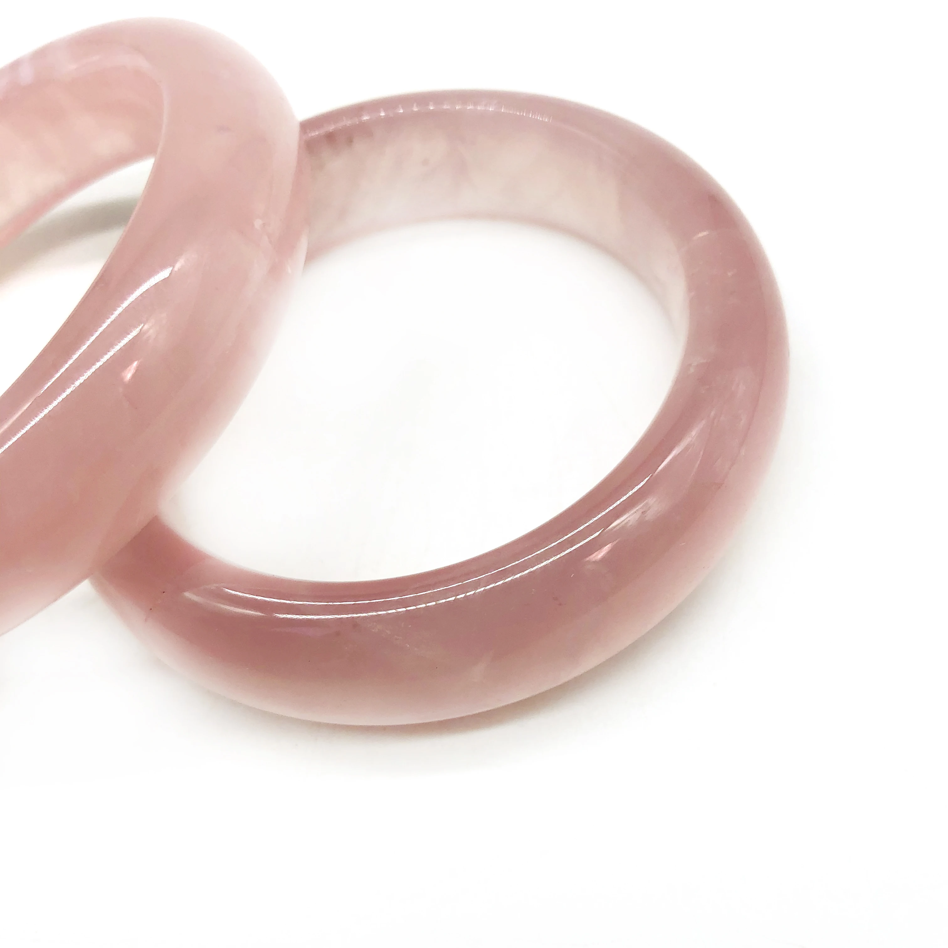 High quality hand carved  Natural Rose Quartz Jade Bangle Pink Jadeite Jade Stone Bracelets Bangles