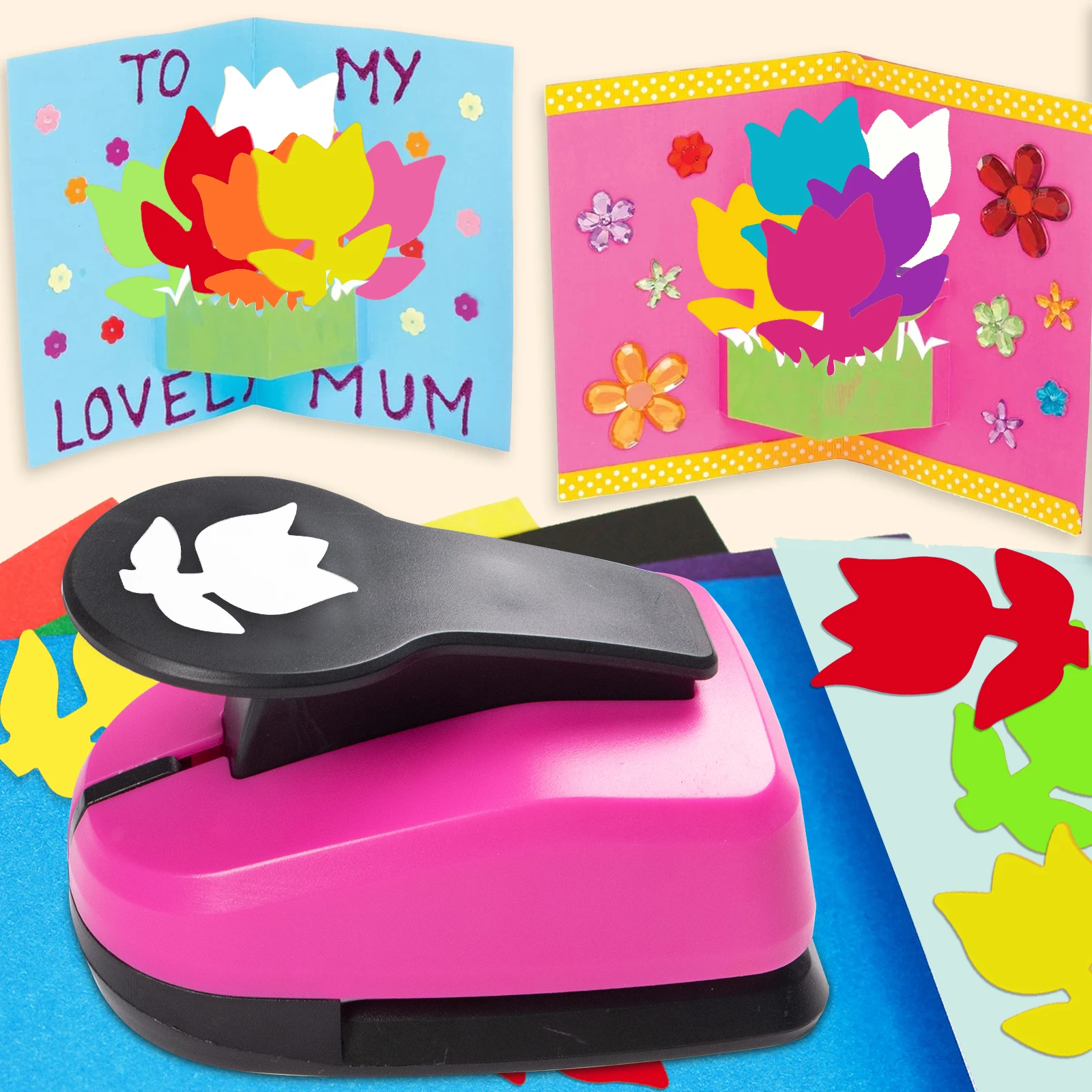 Paper cutter tool for crafts Hole Punchers 2 inch 50 mm Heart Flower star butterfly Shapes for crafting for scrapbooking