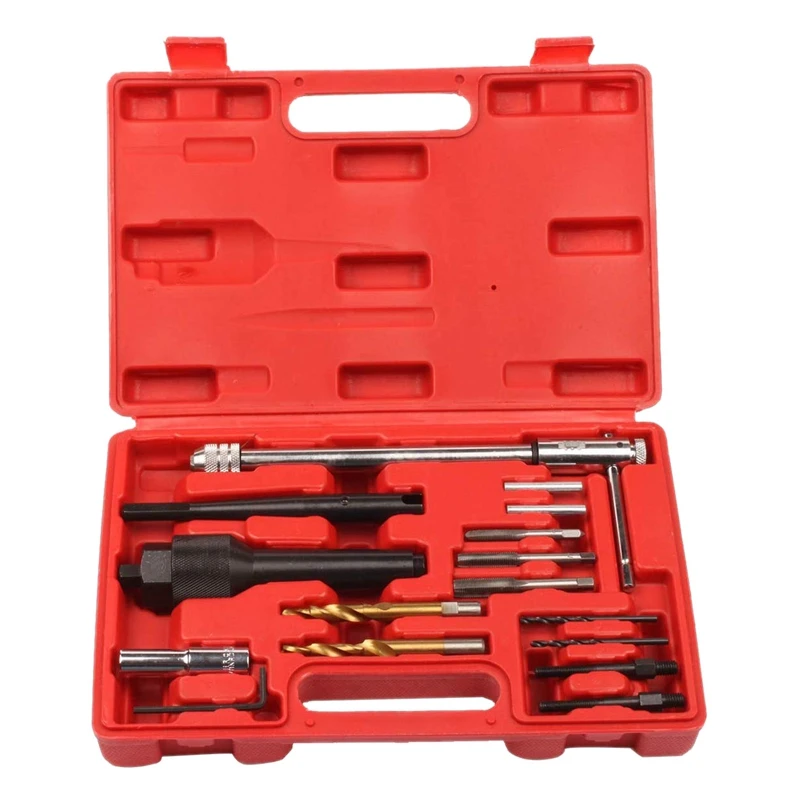 NEW-16Pcs Glow Plug Removal Remover Tool Set 8Mm 10Mm Damaged Damage Extractor Tool Kit