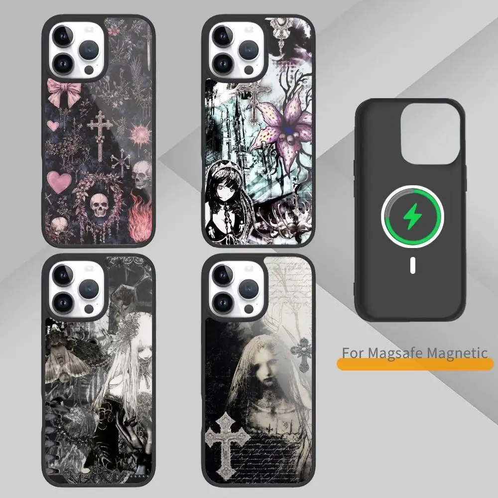 

Gothic coquette cybersigilism Phone Case For iPhone17,16,15,14,13,12,11 Plus,Pro Max Magnetic Magsafe Wireless Charging