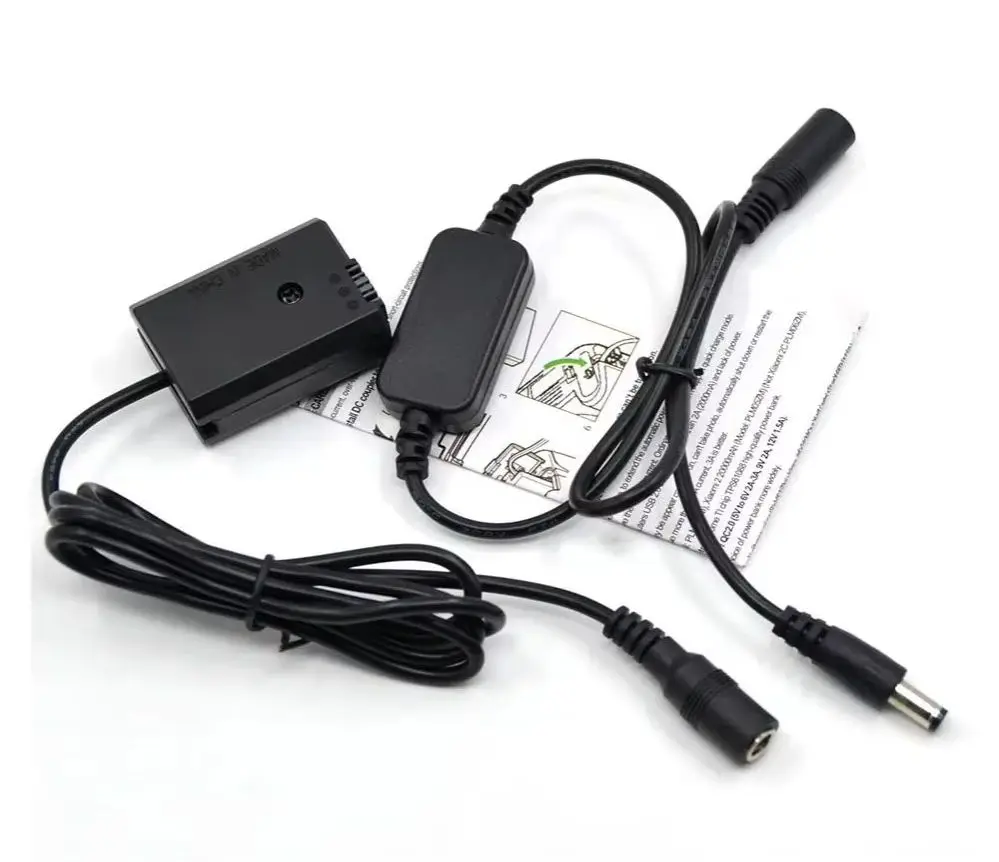 NPFW50 Dummy Battery Step-down DC Power Cable for Sony A3500 A6000 A6300 A6500 A7000 A7II A7RII A7SII RX10 ZV-E10 NEX3 Camera