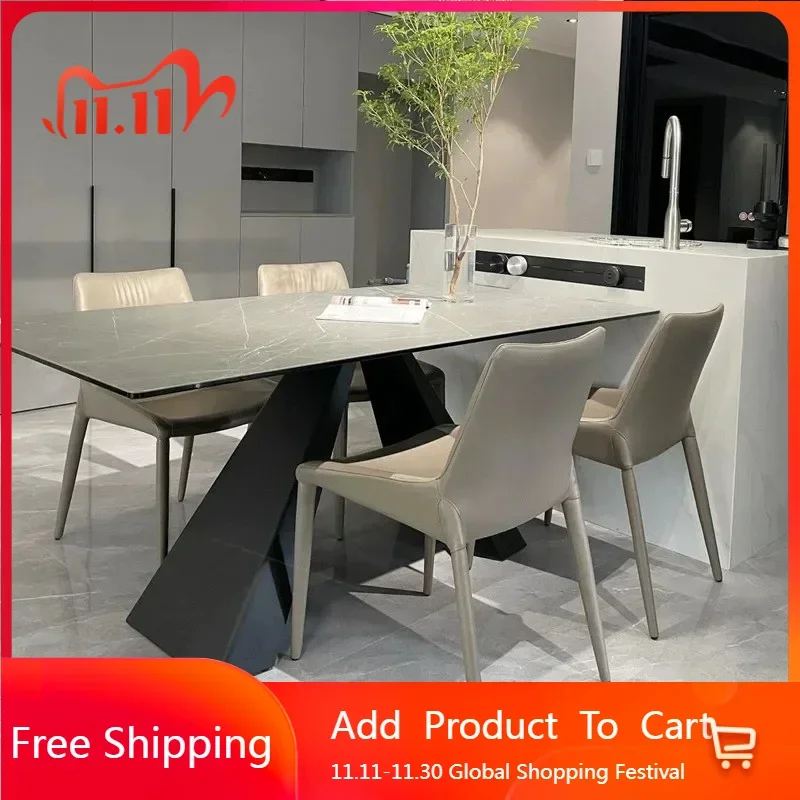 

Modern Minimalist Dining Table White Luxury Nordic Vintage Dining Table Storage Rectangle Juegos De Comedor Kitchen Furniture