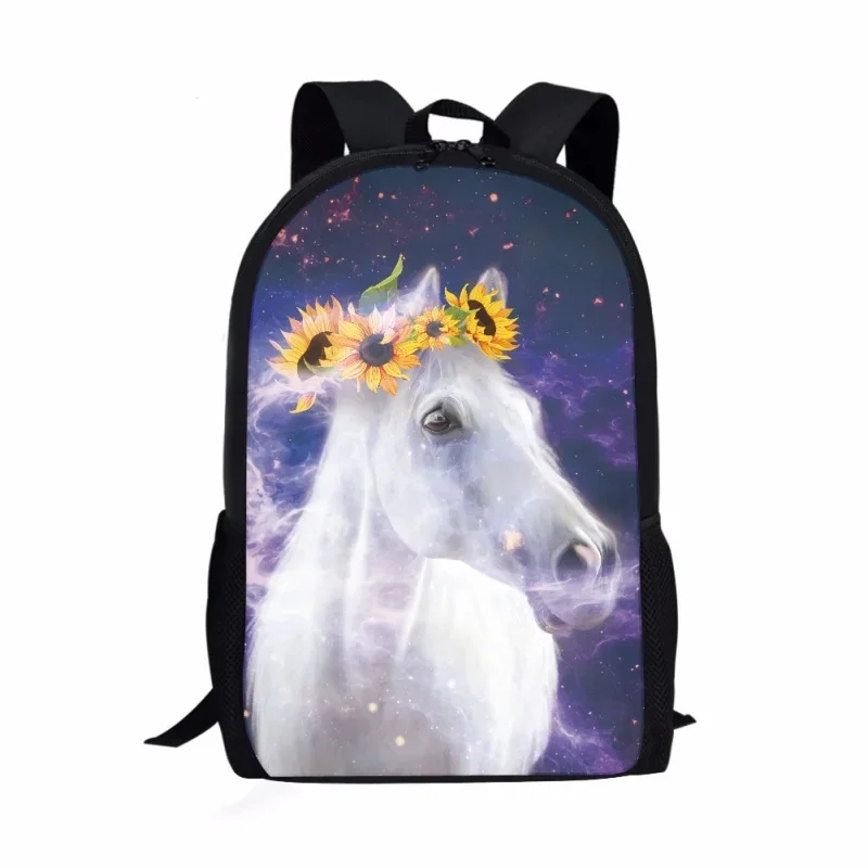 

Cool Horse Pattern Print Student School Bag Animal Backpack Kid School Boys Girls Teenager Children Book Bag Casual Backpack