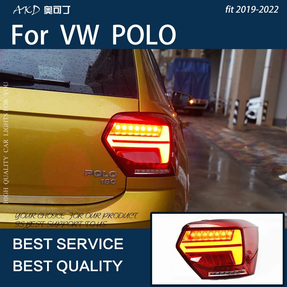 

Car Lights For Polo 2019-2022 LED Auto Taillight Assembly Upgrade Q2 Design Dynamic Highlight Tools Accessories Kit Facelift