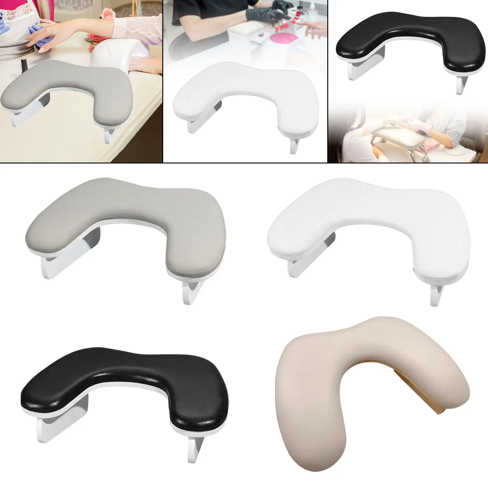 

Nail Arm Rest Pillow Beauty Tool U Shaped Armrest for Manicurist Salon Girls