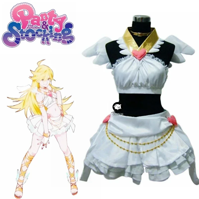 

Anime Panty & Stocking with Garterbelt Panty Anarchy Stocking Angel Dress Uniform Cosplay Costume Custom Made