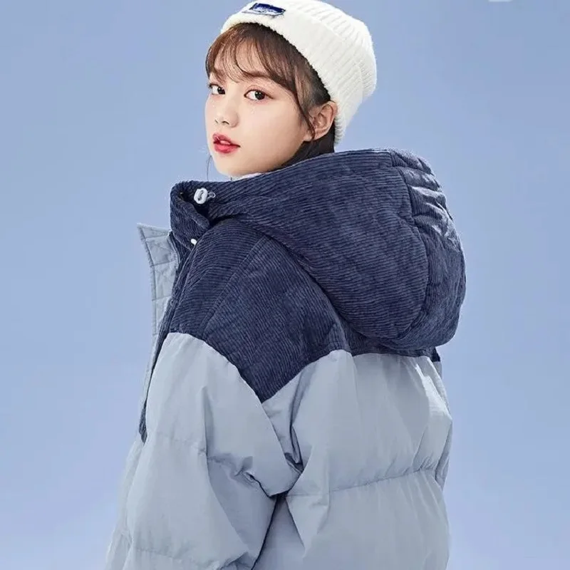 

Down Coton Jacket Women Autumn Winter 2023 New Cotton Coat Korean Version Fashion Casual Loose Fitting Thickened Parkas Womens