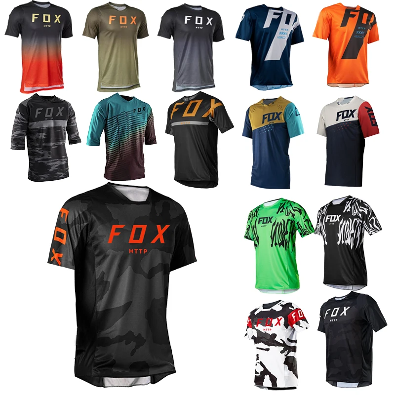 2022 Men's Downhill Mountain Bike MTB Shirts Offroad DH Motorcycle Motocross Sportwear Clothing Http Fox mtb jersey Racing Short