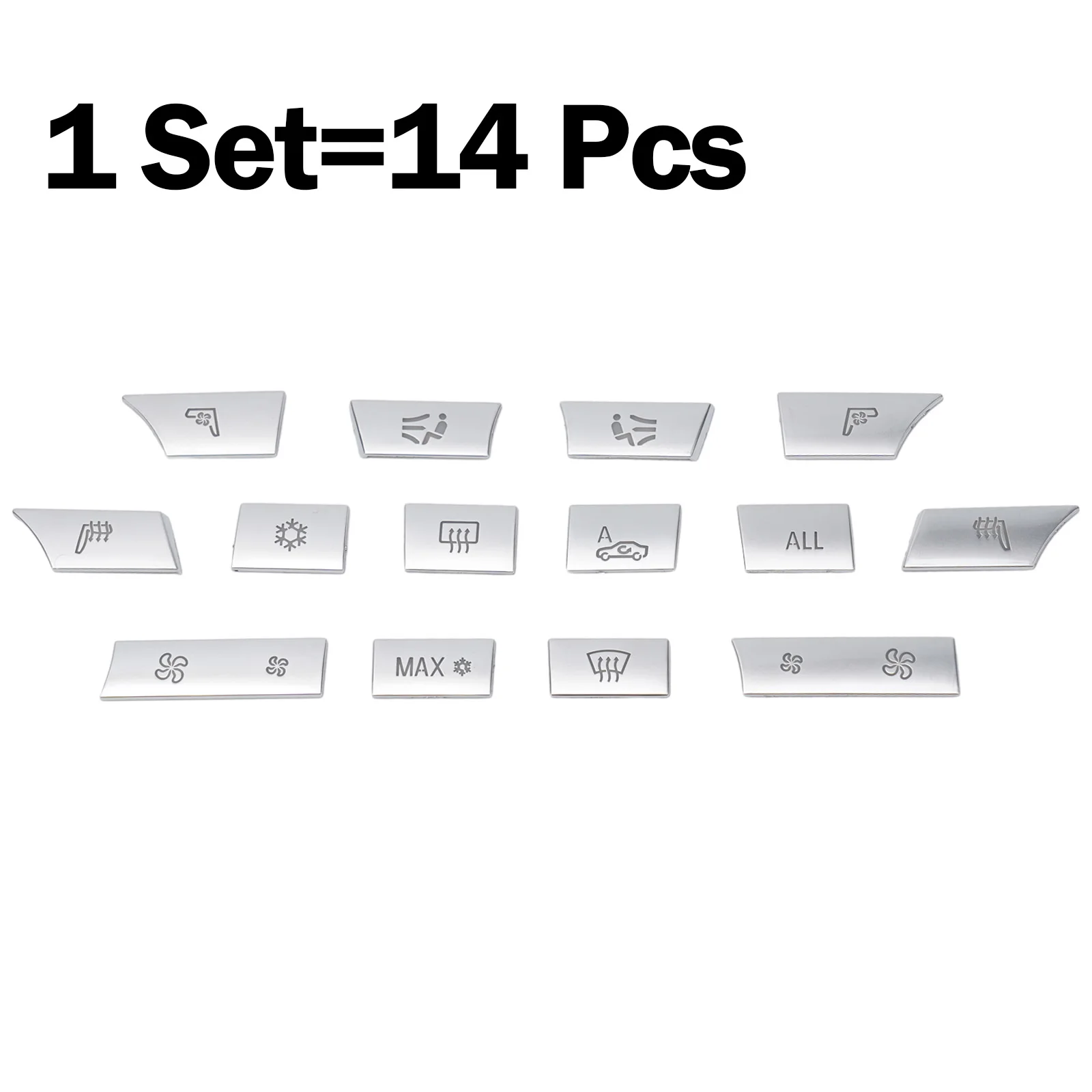AC Control Button Cover Trim Kit 14 Pieces for BMW 5 For F10 F18 6 F06 F12 F13 7 F01 F02 F03 F04 Interior Upgrade